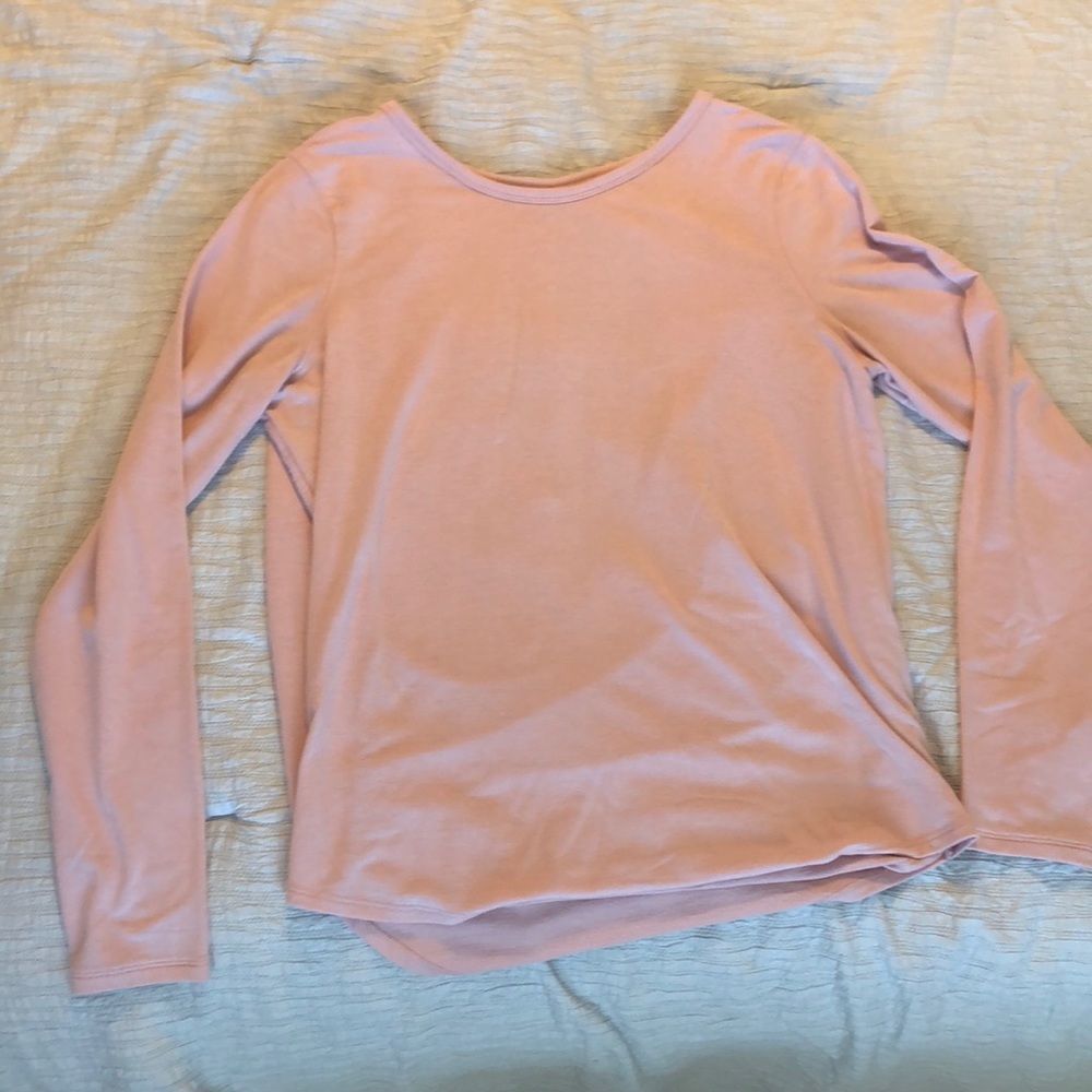 Pink active long sleeve size large